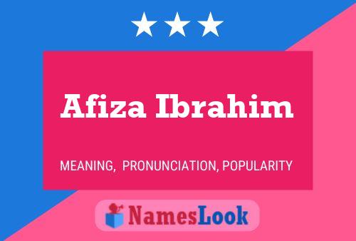 ملصق اسم Afiza Ibrahim