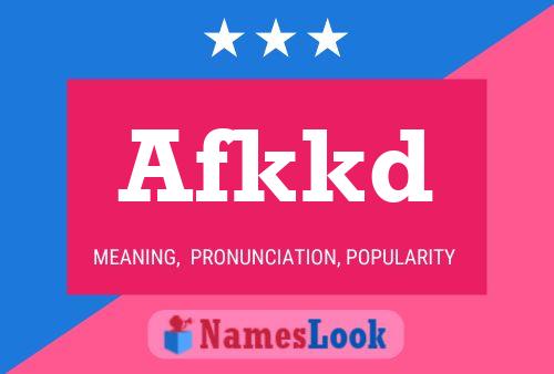 ملصق اسم Afkkd