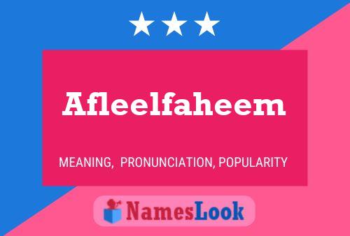 ملصق اسم Afleelfaheem