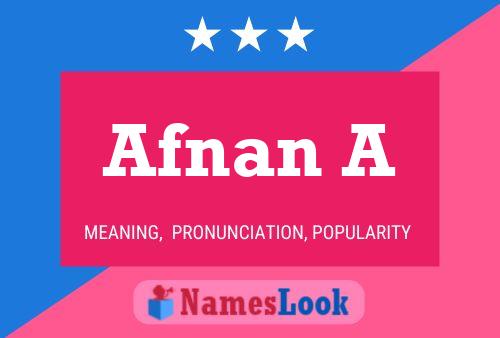 ملصق اسم Afnan A