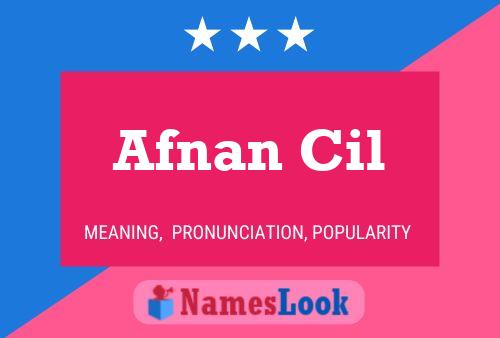 ملصق اسم Afnan Cil