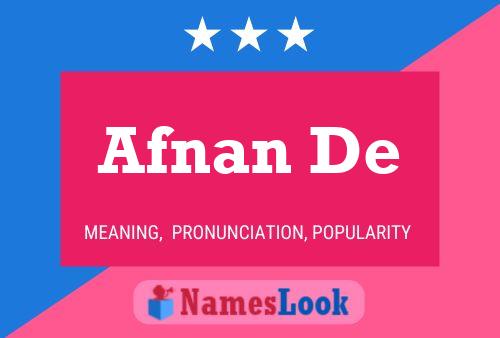 ملصق اسم Afnan De