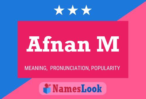 ملصق اسم Afnan M