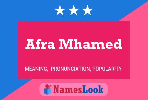 ملصق اسم Afra Mhamed