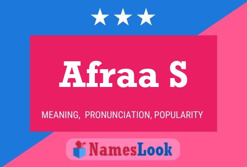 ملصق اسم Afraa S