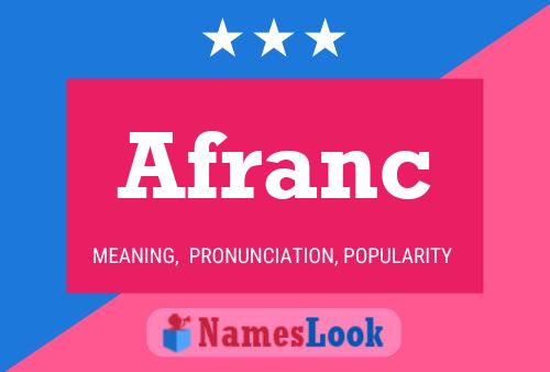 ملصق اسم Afranc