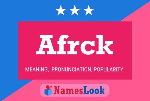 ملصق اسم Afrck