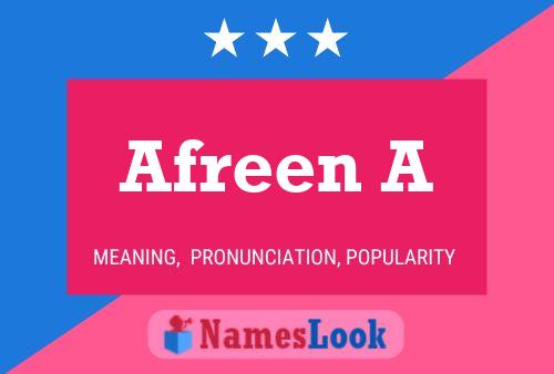 ملصق اسم Afreen A