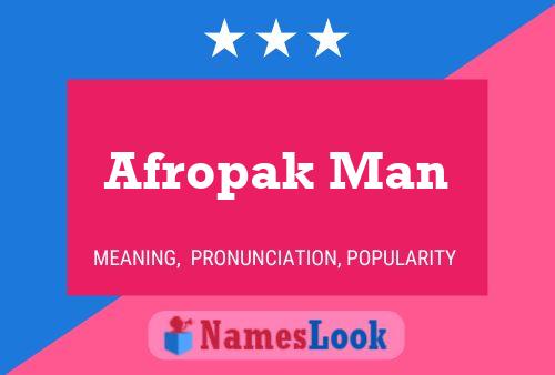 ملصق اسم Afropak Man