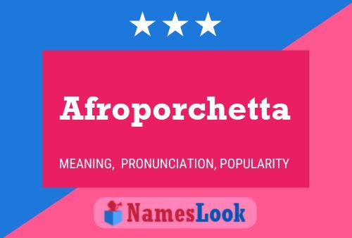 ملصق اسم Afroporchetta