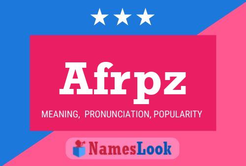 ملصق اسم Afrpz