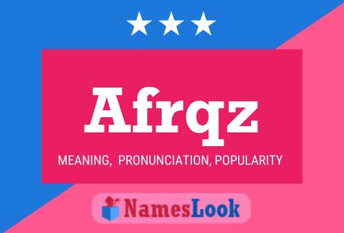 ملصق اسم Afrqz