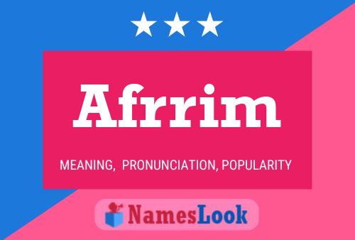 ملصق اسم Afrrim