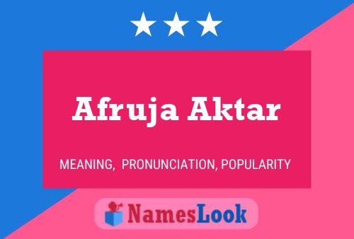 ملصق اسم Afruja Aktar