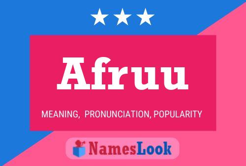 ملصق اسم Afruu