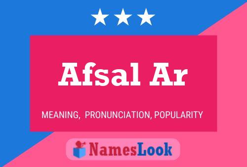 ملصق اسم Afsal Ar