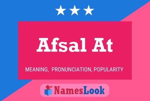 ملصق اسم Afsal At