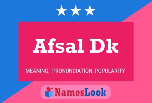 ملصق اسم Afsal Dk