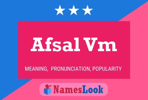 ملصق اسم Afsal Vm