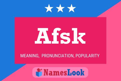 ملصق اسم Afsk