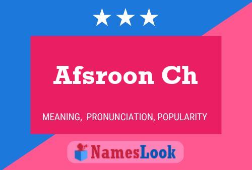 ملصق اسم Afsroon Ch