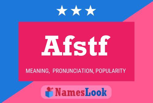 ملصق اسم Afstf