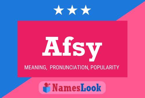 ملصق اسم Afsy