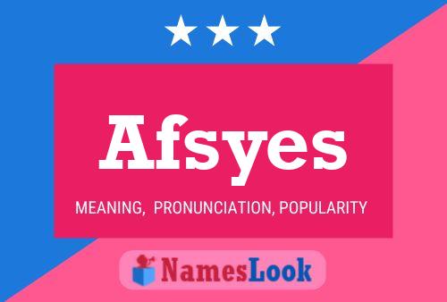 ملصق اسم Afsyes