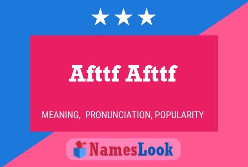 ملصق اسم Afttf Afttf