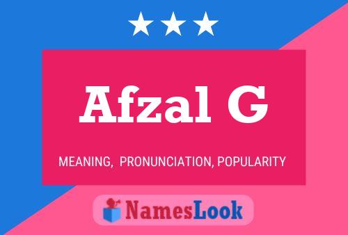 ملصق اسم Afzal G