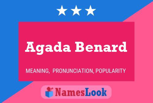 ملصق اسم Agada Benard