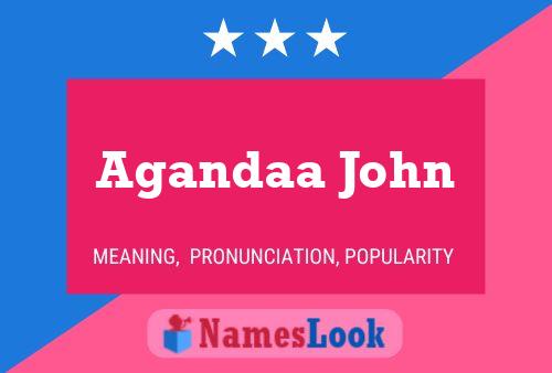 ملصق اسم Agandaa John