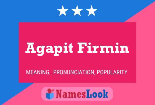 ملصق اسم Agapit Firmin