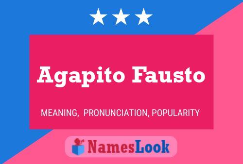 ملصق اسم Agapito Fausto