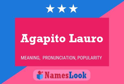 ملصق اسم Agapito Lauro