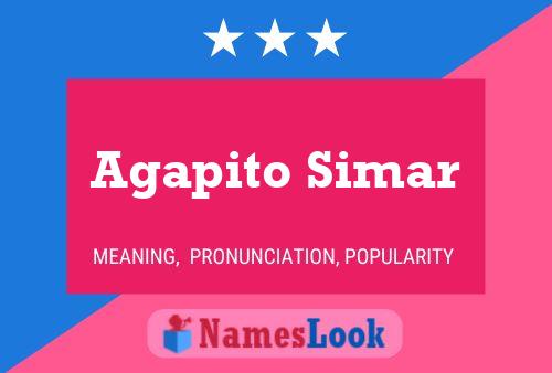 ملصق اسم Agapito Simar