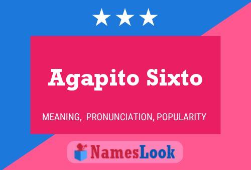 ملصق اسم Agapito Sixto