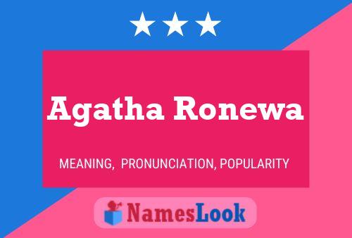 ملصق اسم Agatha Ronewa