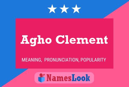 ملصق اسم Agho Clement