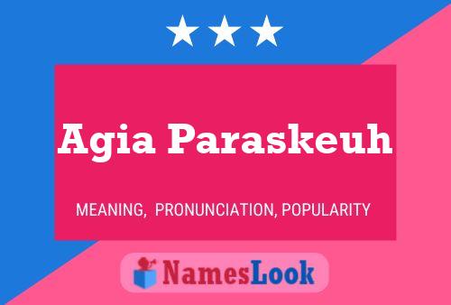 ملصق اسم Agia Paraskeuh