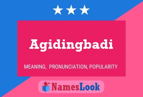 ملصق اسم Agidingbadi