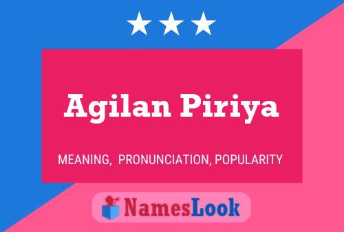 ملصق اسم Agilan Piriya