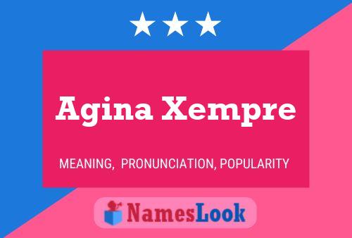 ملصق اسم Agina Xempre