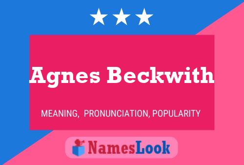 ملصق اسم Agnes Beckwith