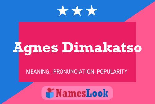 ملصق اسم Agnes Dimakatso