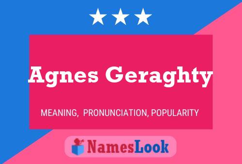 ملصق اسم Agnes Geraghty