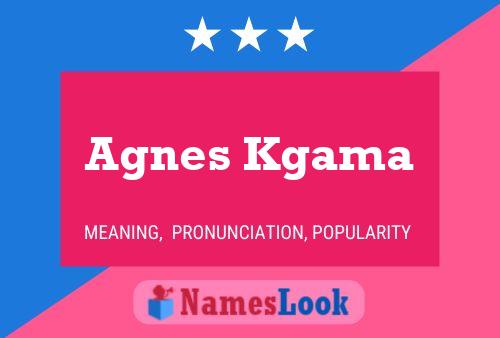 ملصق اسم Agnes Kgama