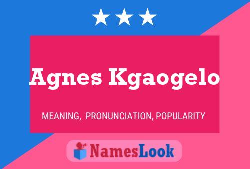 ملصق اسم Agnes Kgaogelo