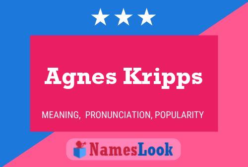 ملصق اسم Agnes Kripps