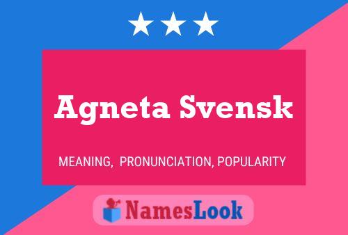 ملصق اسم Agneta Svensk